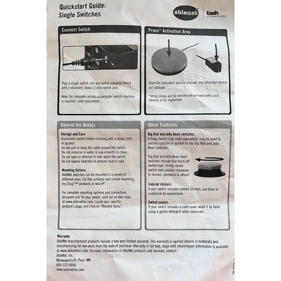 Ablenet Micro Light Switch Power Wheelchair Use - Picture 2 of 5